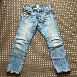 J. Crew Salvaged Japanese Denim Straight-fit Stretch Jeans (W32 L30)